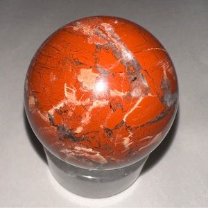 Red Jasper Sphere with beautiful details. 💖 4.5 in dia ✨